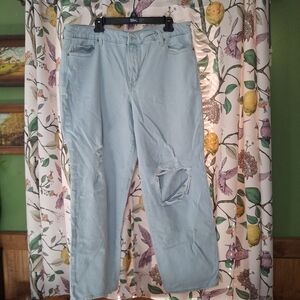Old Navy Light Blue Distressed Women Jeans